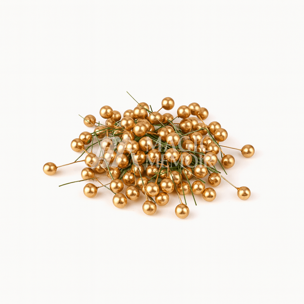 Artificial Berries - Gold (Small-100pcs)