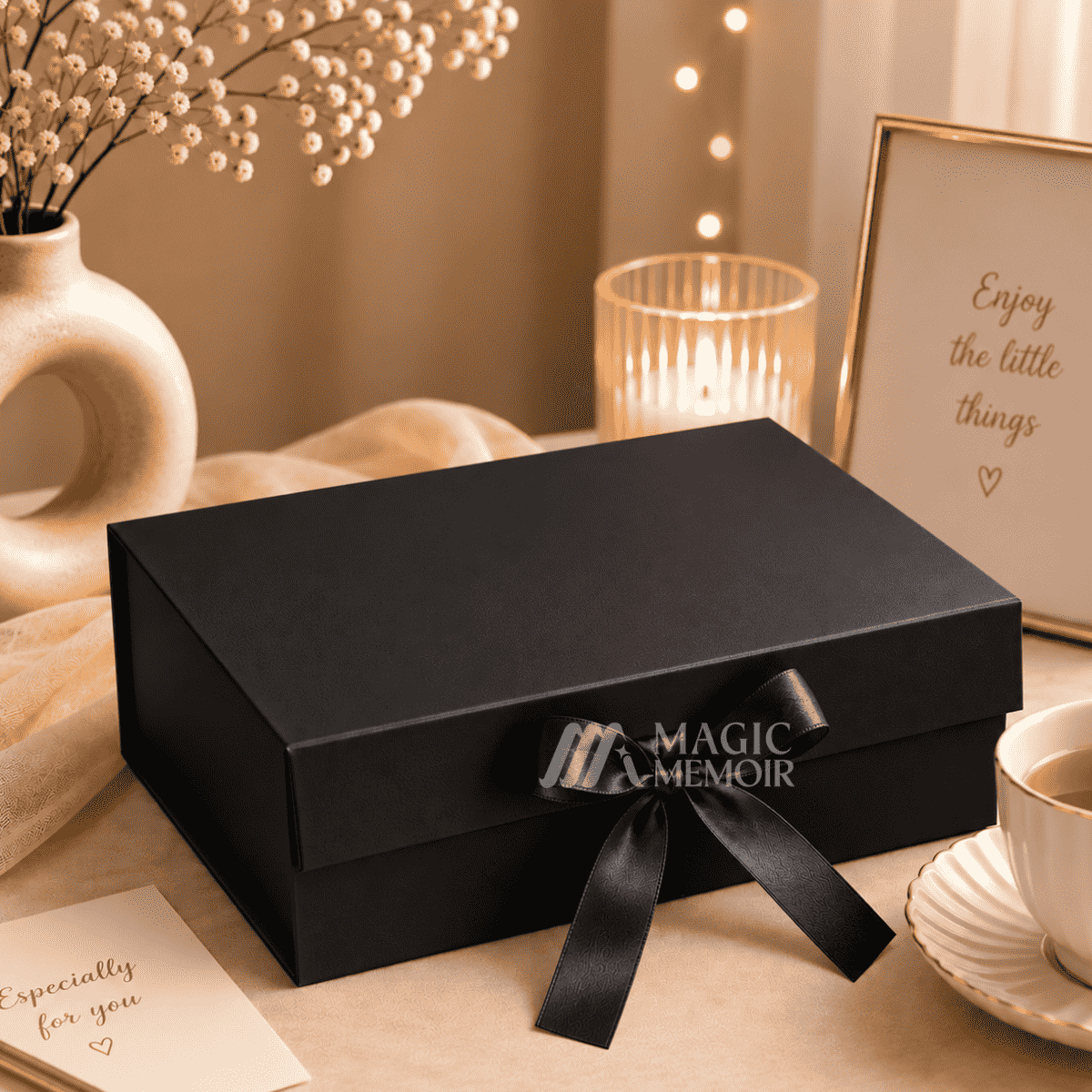Ribbon Box 14x10x4" ( A4 Size ) - Black