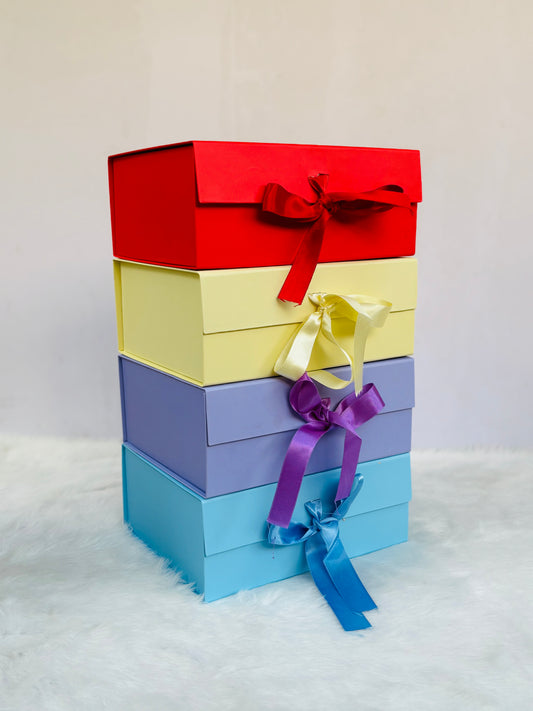 Ribbon Gift Box – 12" Plain Color