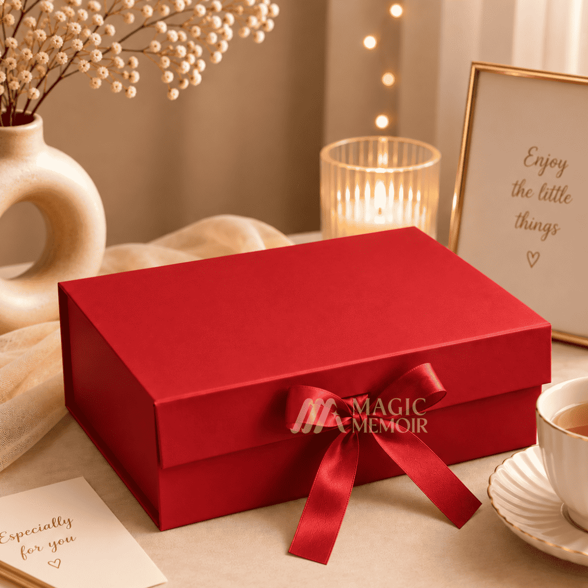 Ribbon Box 14x10x4" ( A4 Size ) - Red