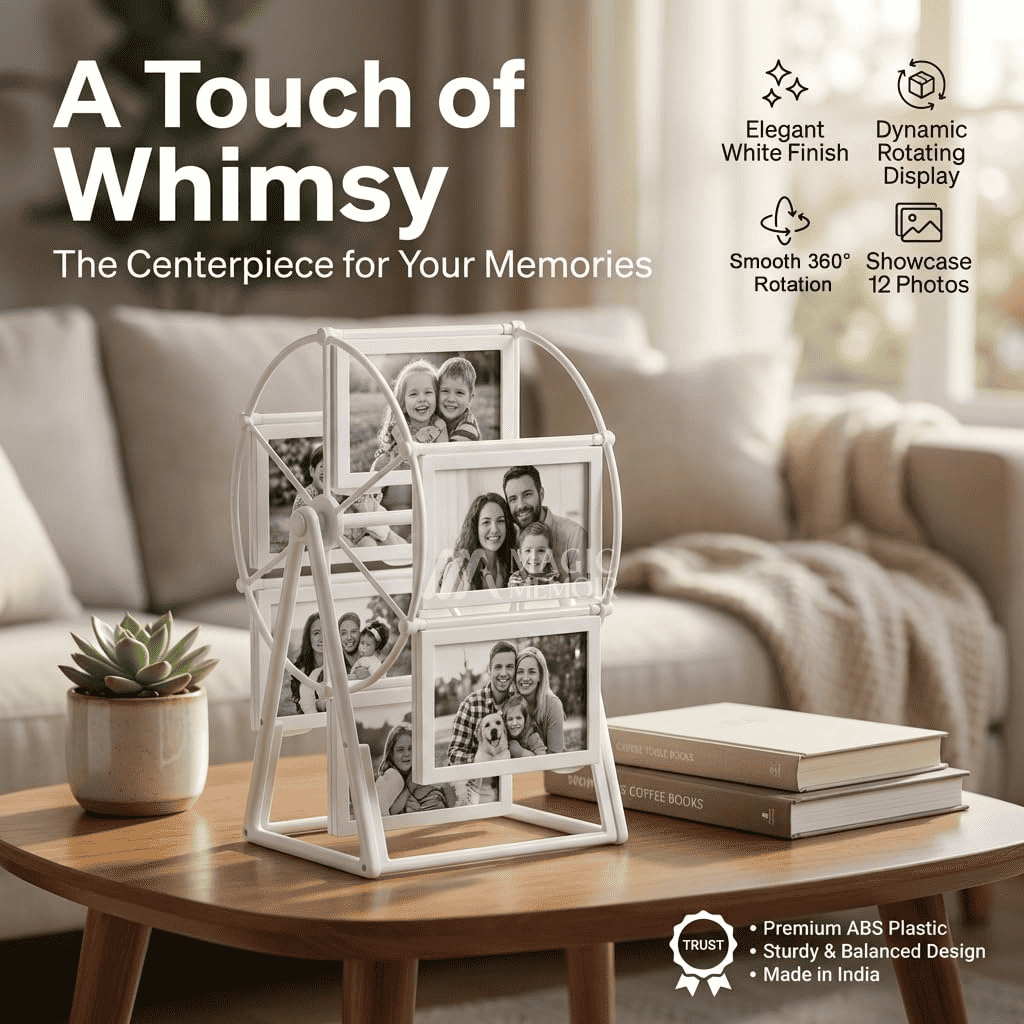 Photo Wheel Frame (4x6") - White