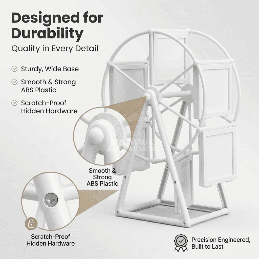 Photo Wheel Frame (4x6") - White
