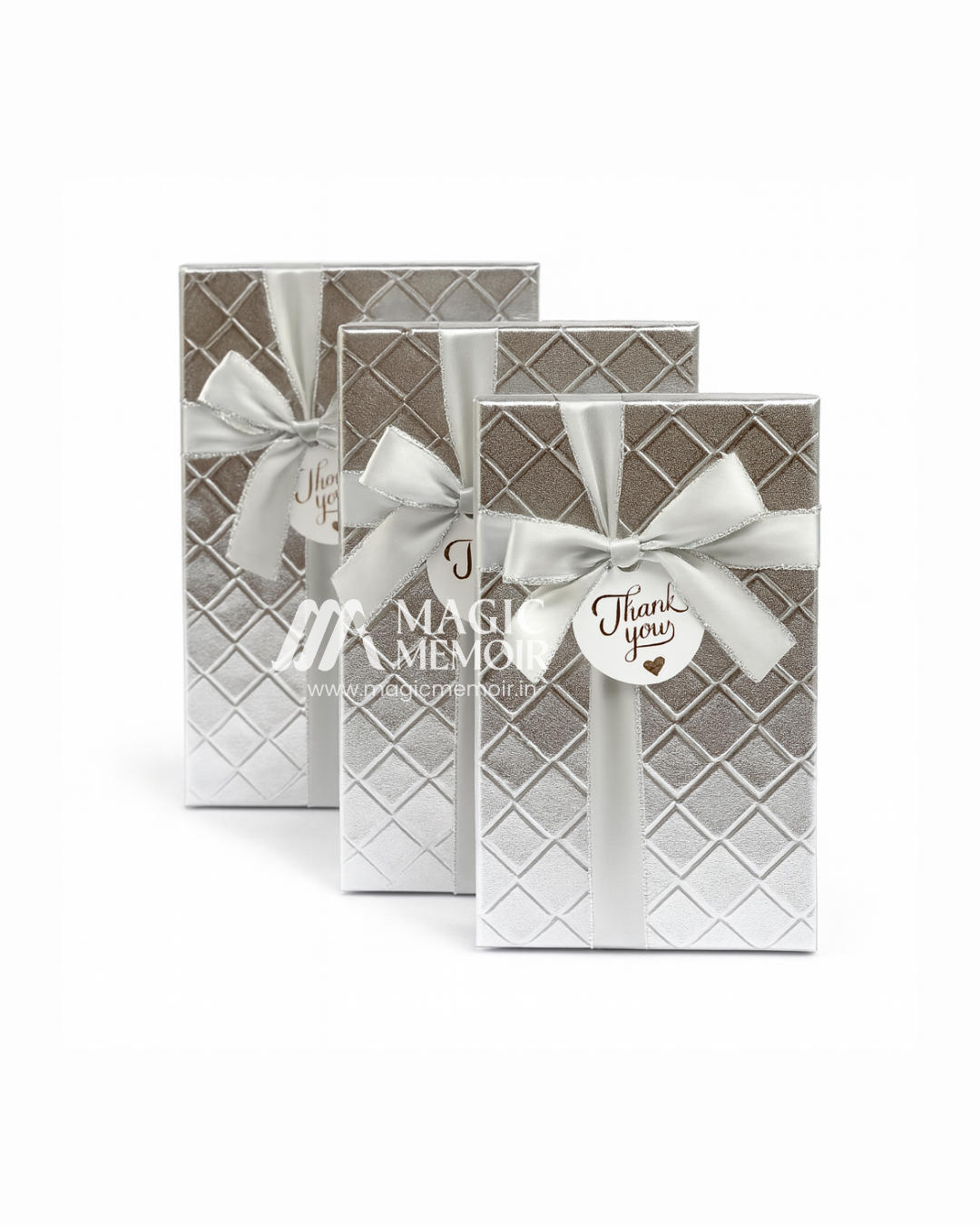 Rectangle Box Silver - 3 Pcs