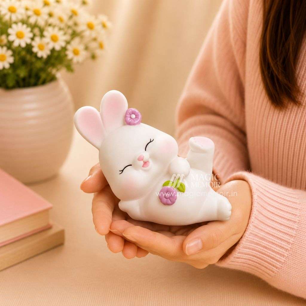 Mini Lamp - Relaxing Rabbit with Lollipop