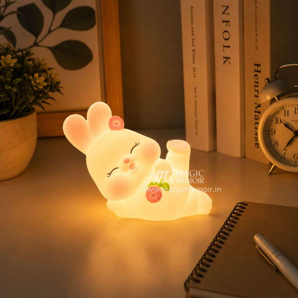 Mini Lamp - Relaxing Rabbit with Lollipop