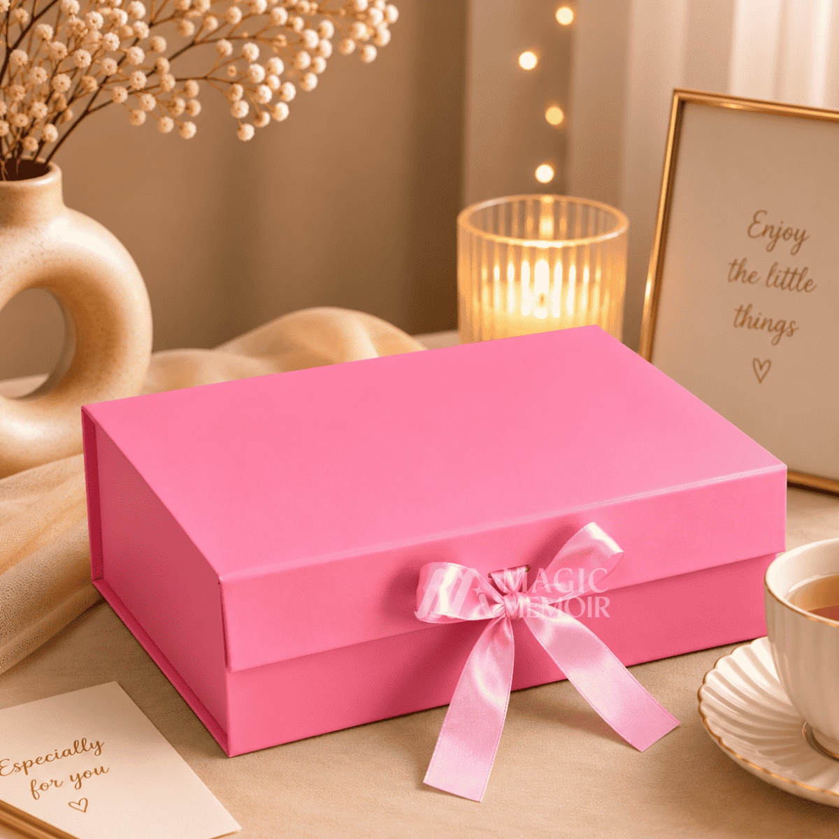 Ribbon Box 14x10x4" ( A4 Size ) - Pink