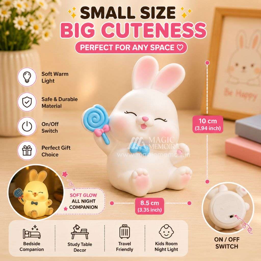 Mini Lamp - Rabbit With Lolipop