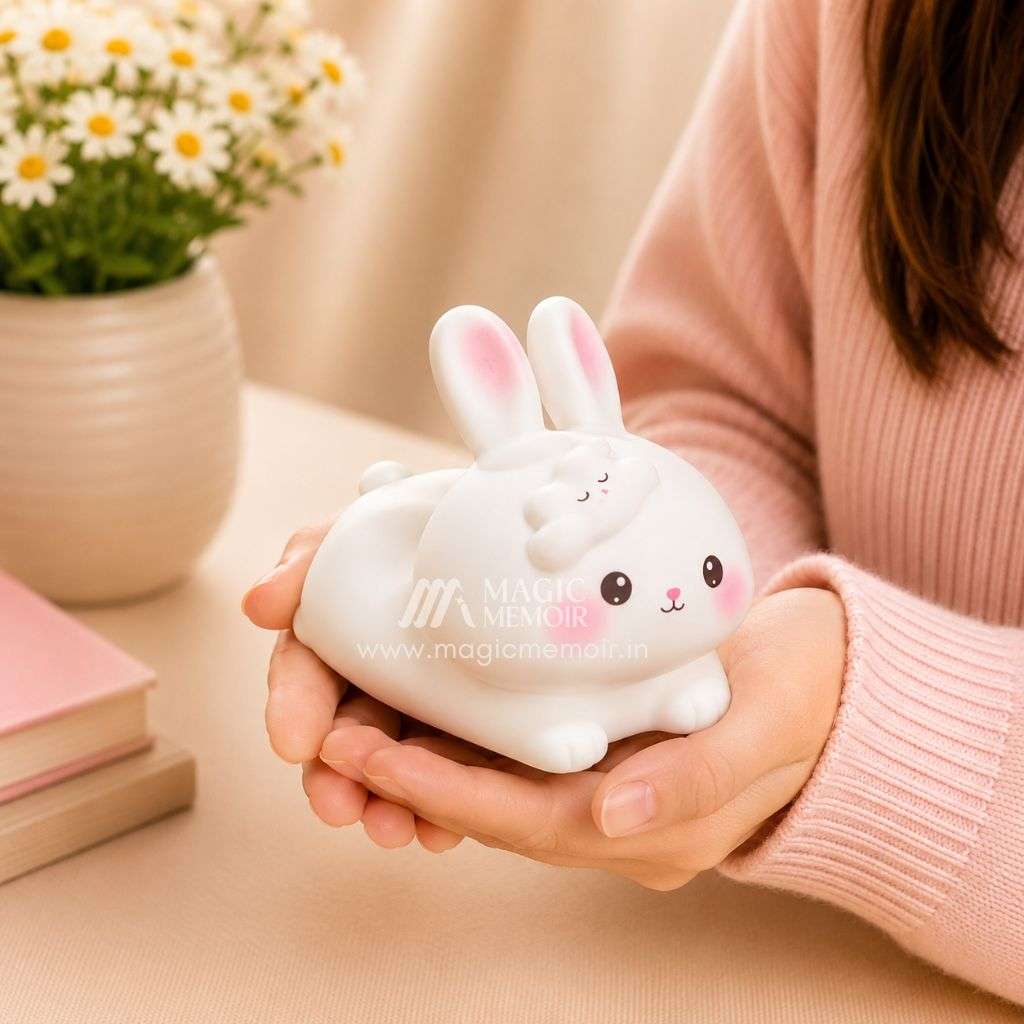 Mini Lamp – Sleeping Bunny with Baby Rabbit