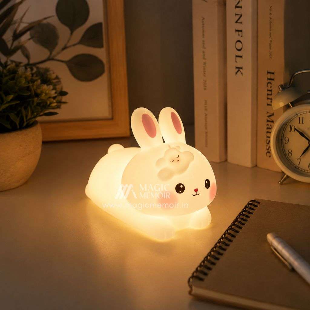Mini Lamp – Sleeping Bunny with Baby Rabbit