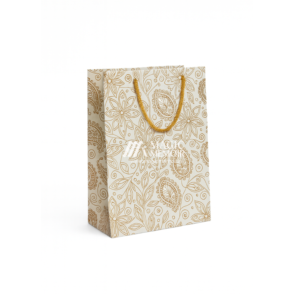 Gift Paper Bags – White Pattern