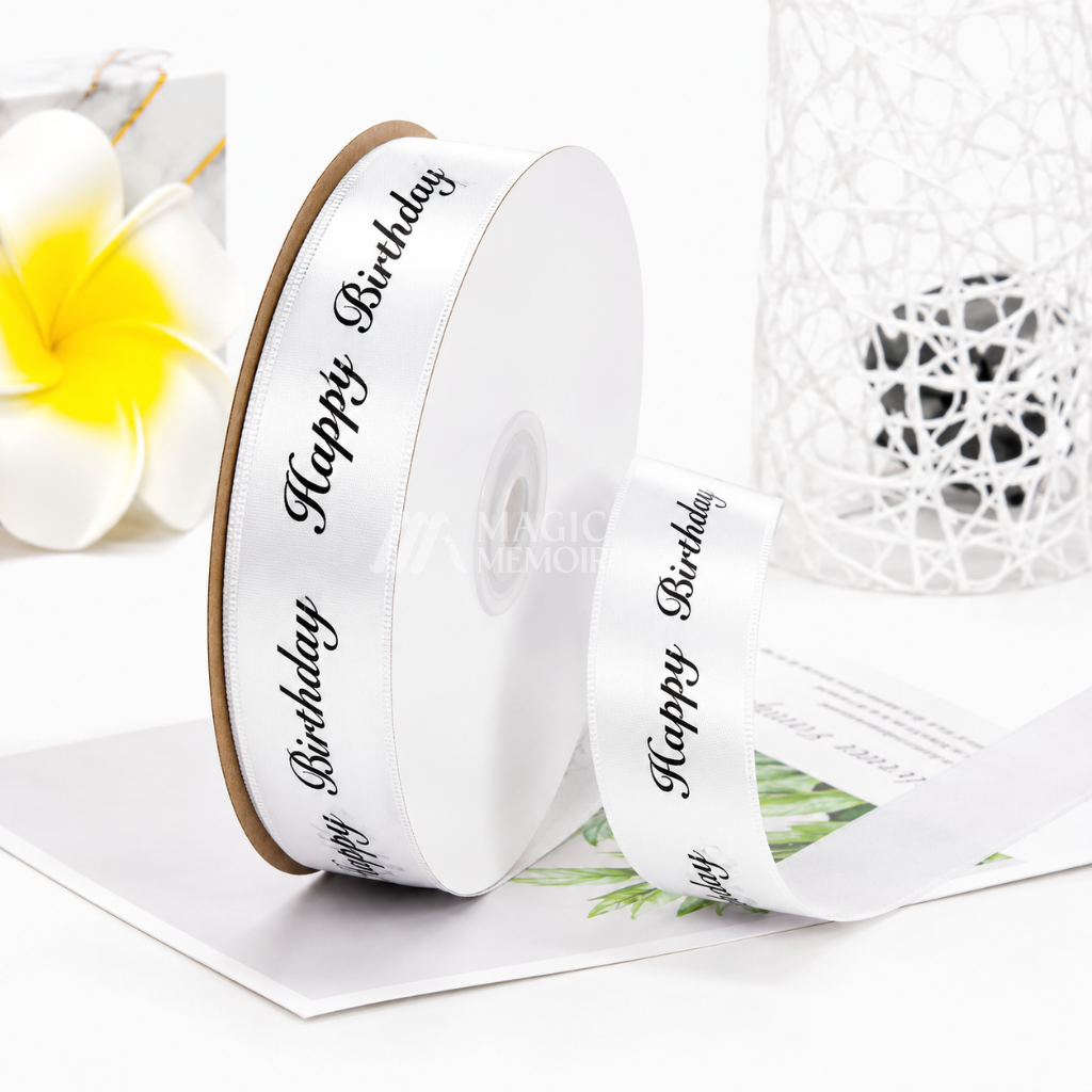 Wrapping Ribbon – "Happy Birthday" (1 Inch)