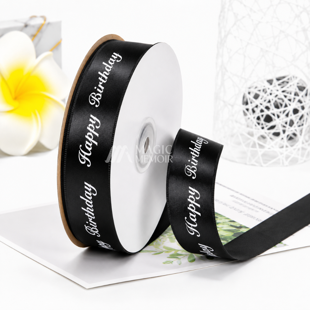 Wrapping Ribbon – "Happy Birthday" (1 Inch)