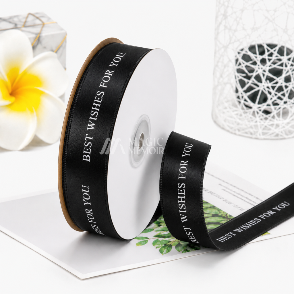 Wrapping Ribbon – " Best Wishes For You " (1 Inch)