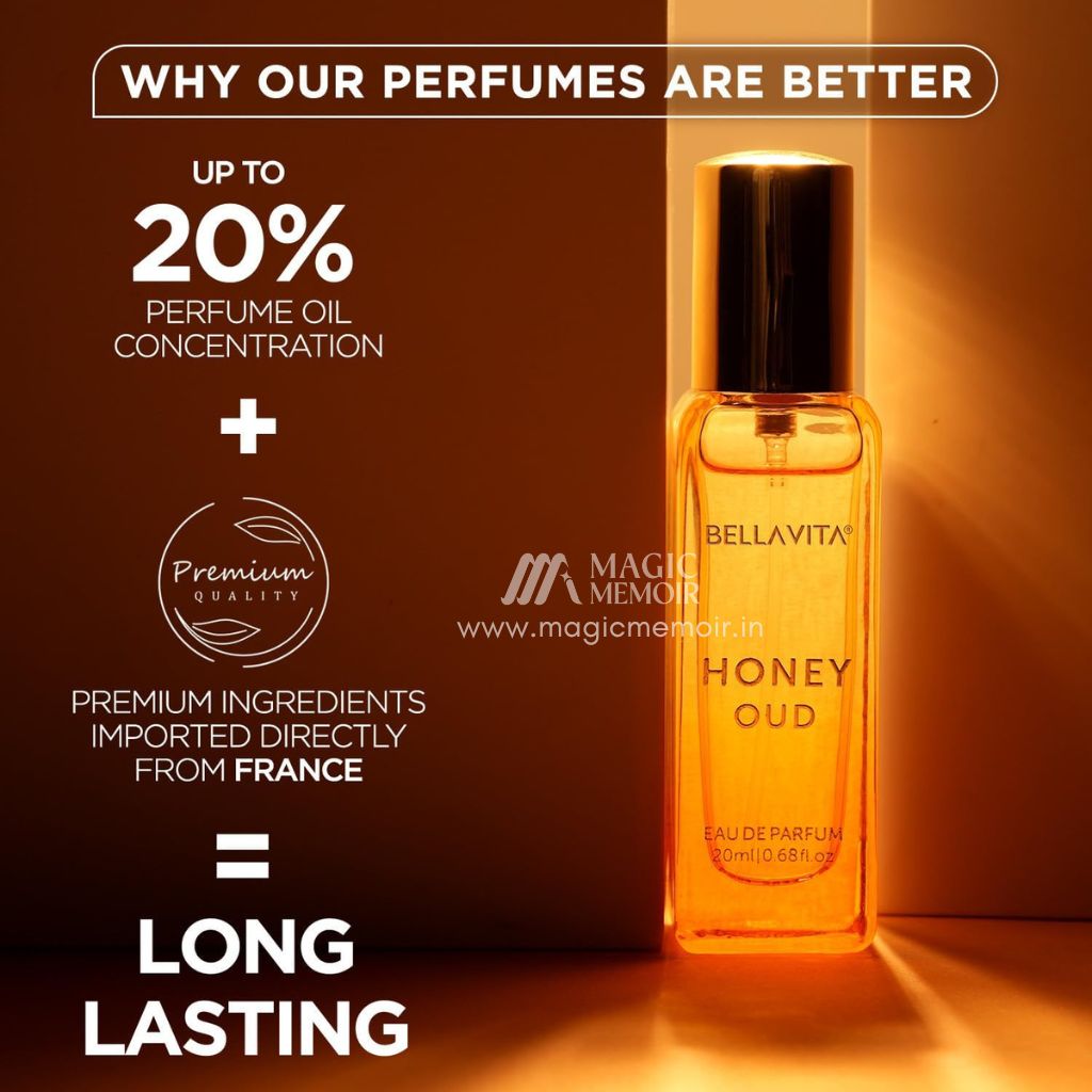 Bellavita Honey Oud Eau De Parfum – 20ml (For Unisex)