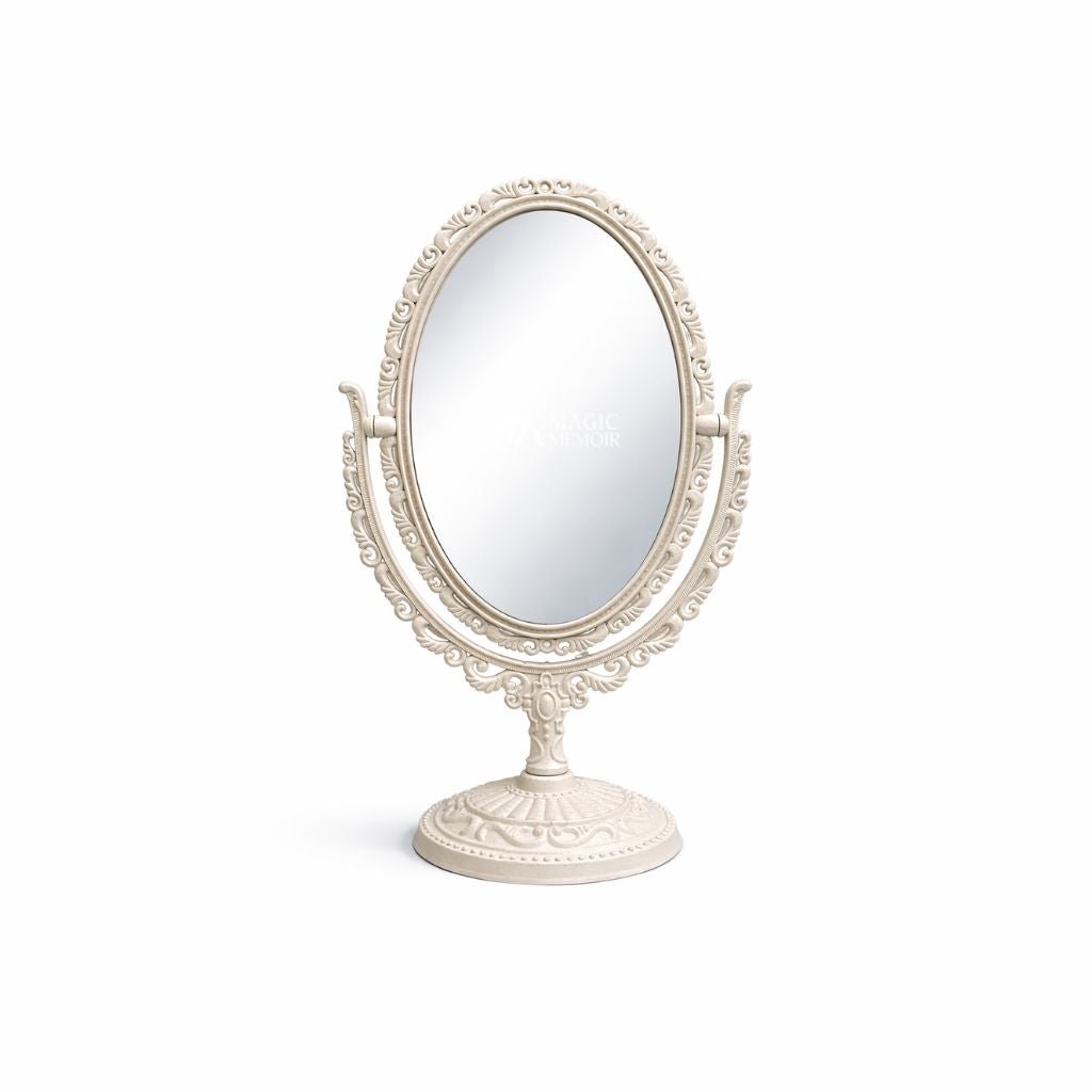 Cosmetic Mirror White - Oval - Magic Memoir