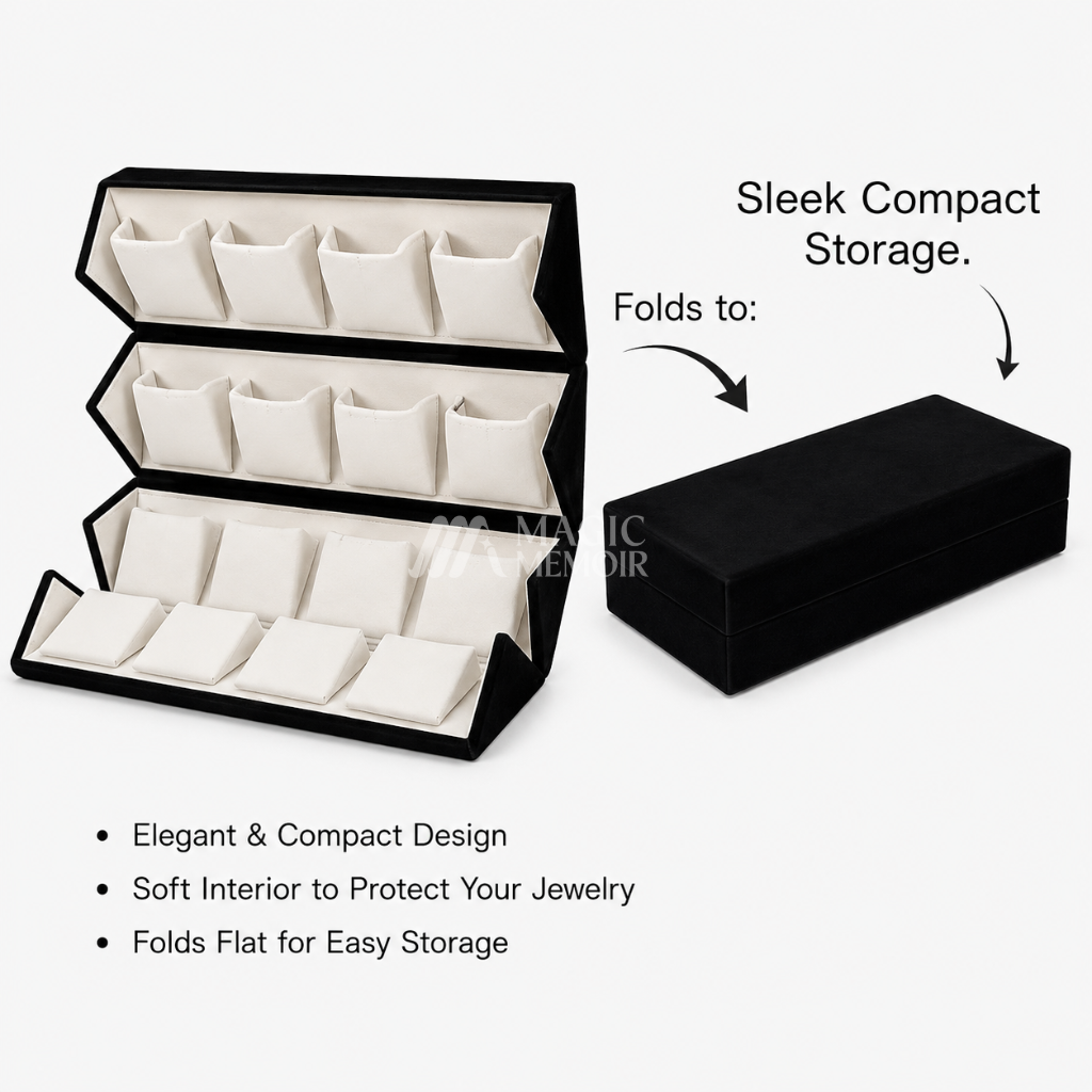 Jhumka Box Black – 16 Pairs