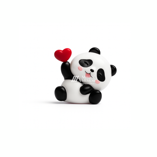 Mini Lamp - Panda With Heart