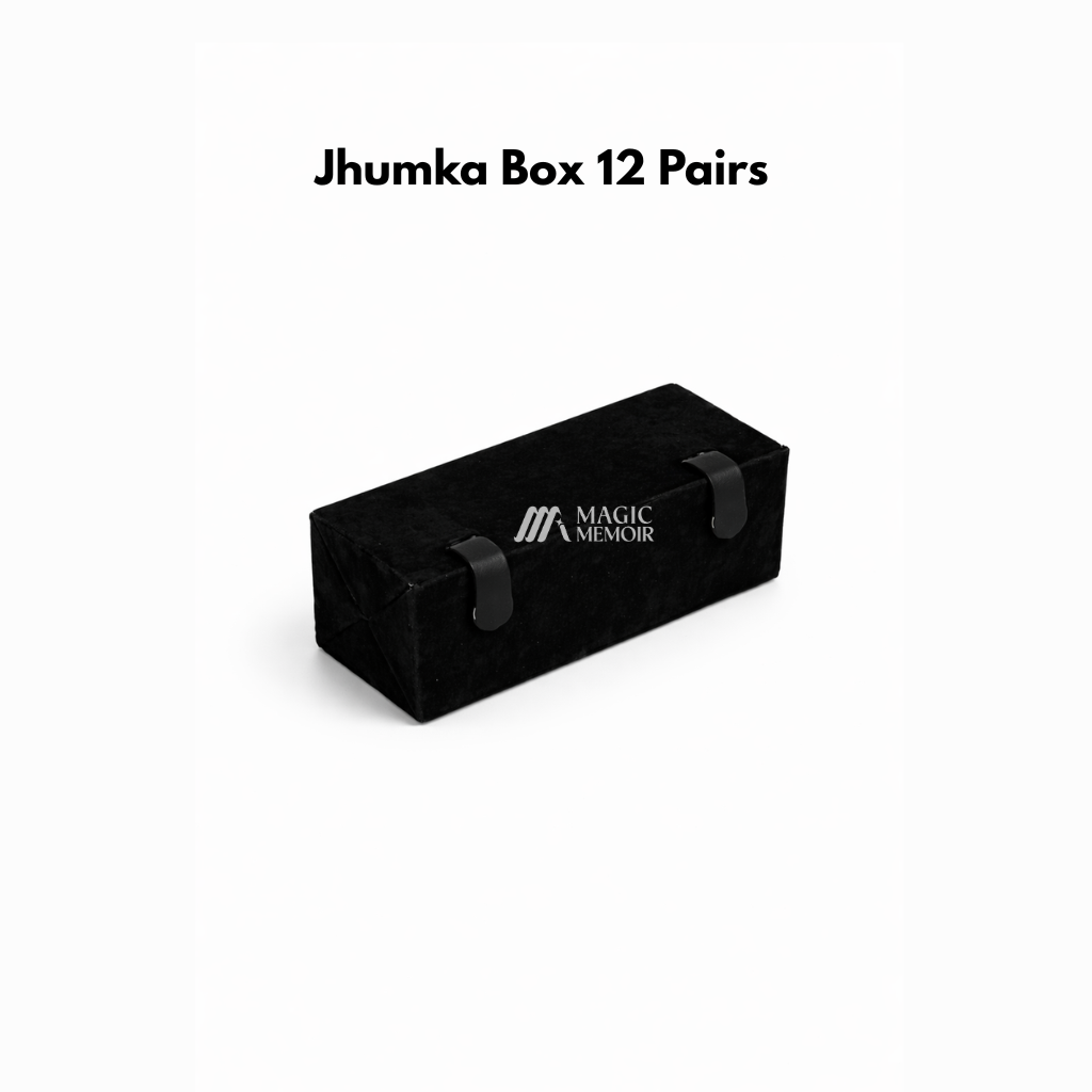 Jhumka Box Black - 12 Pairs
