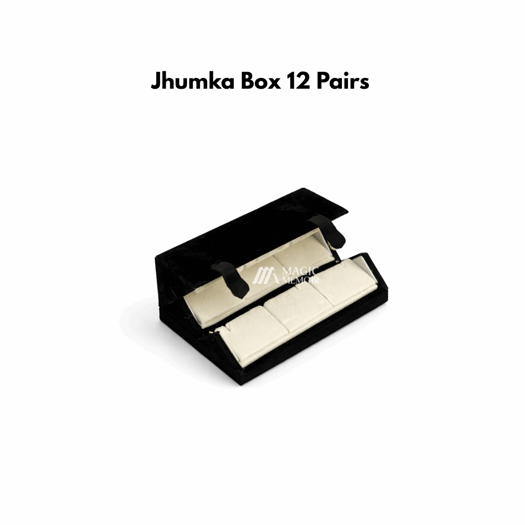 Jhumka Box Black - 12 Pairs