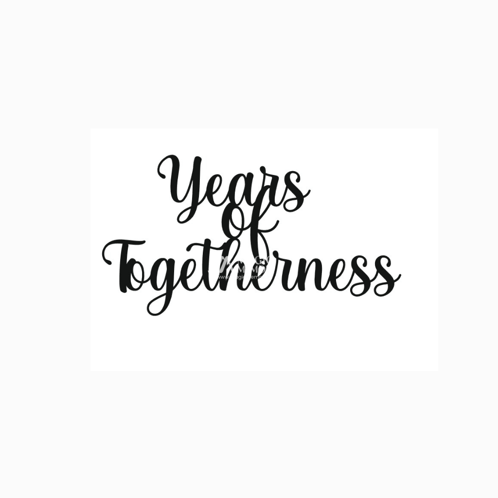 Acrylic Toppers - " Years Of Togetherness " - Magic Memoir