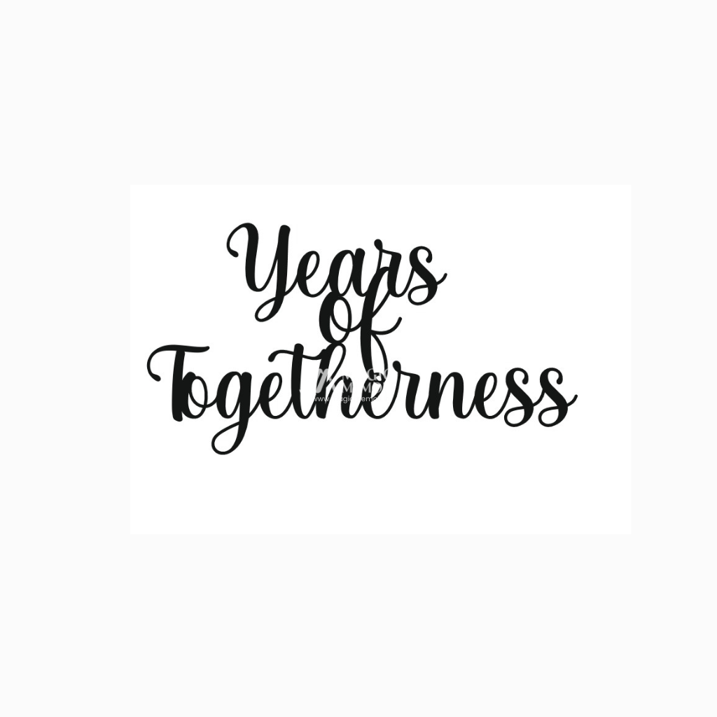Acrylic Toppers - "  Years Of Togetherness "