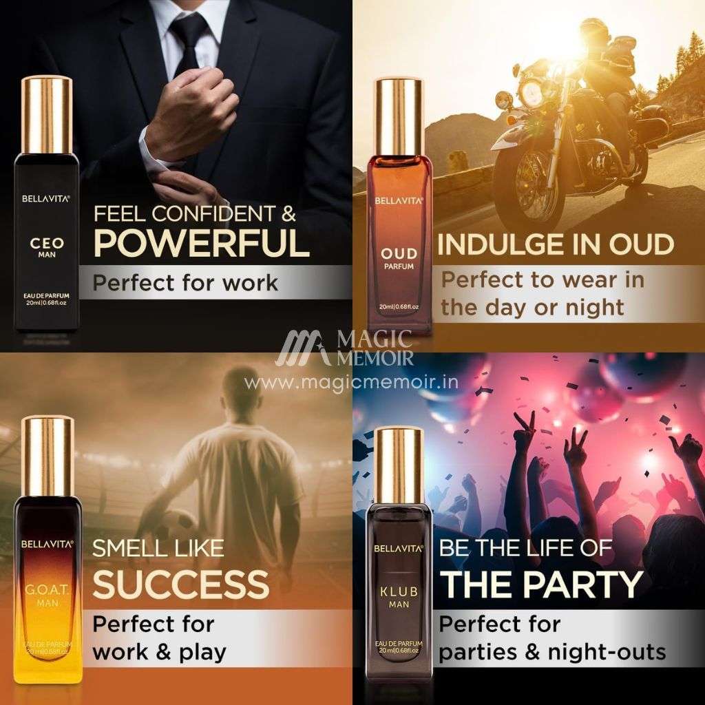 BELLAVITA Perfume Gift Set for Men – 4pcs Set (20ml Each)