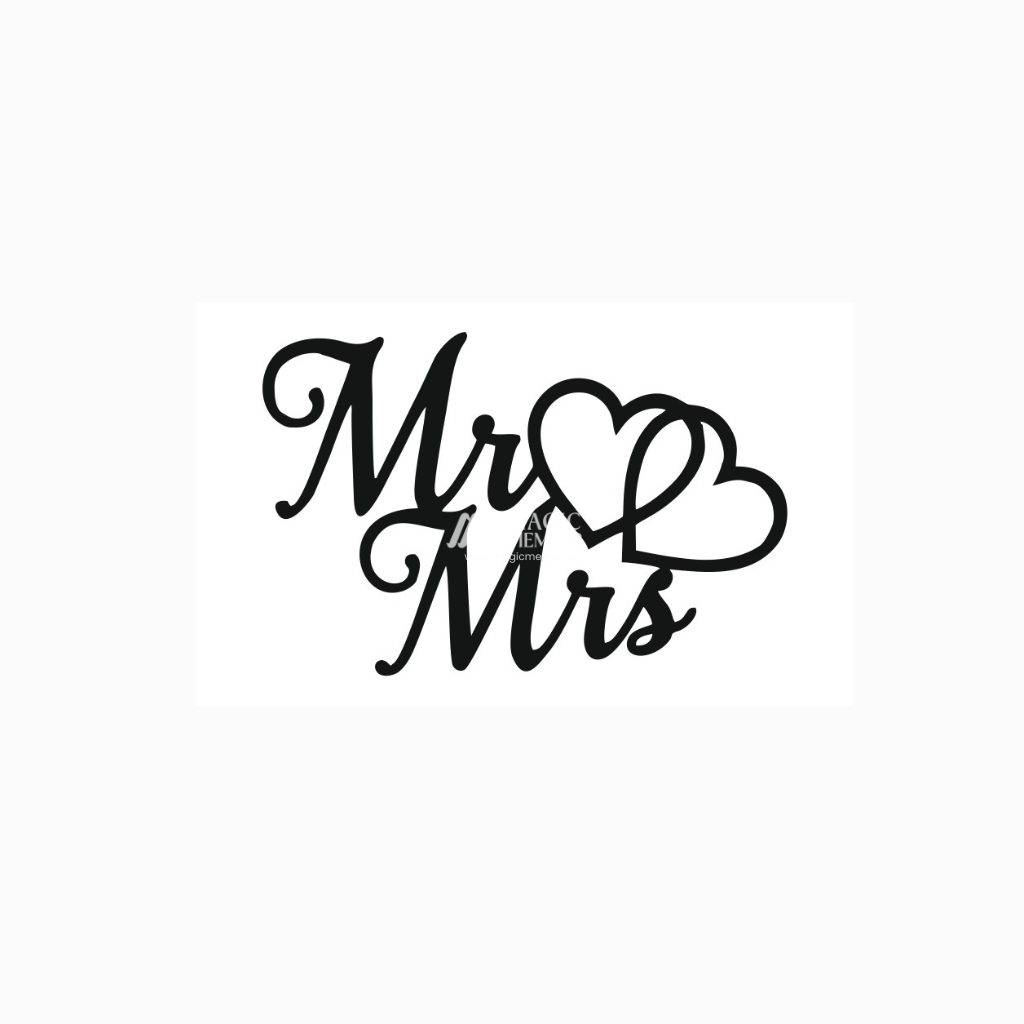 Acrylic Toppers - "  Mr & Mrs "