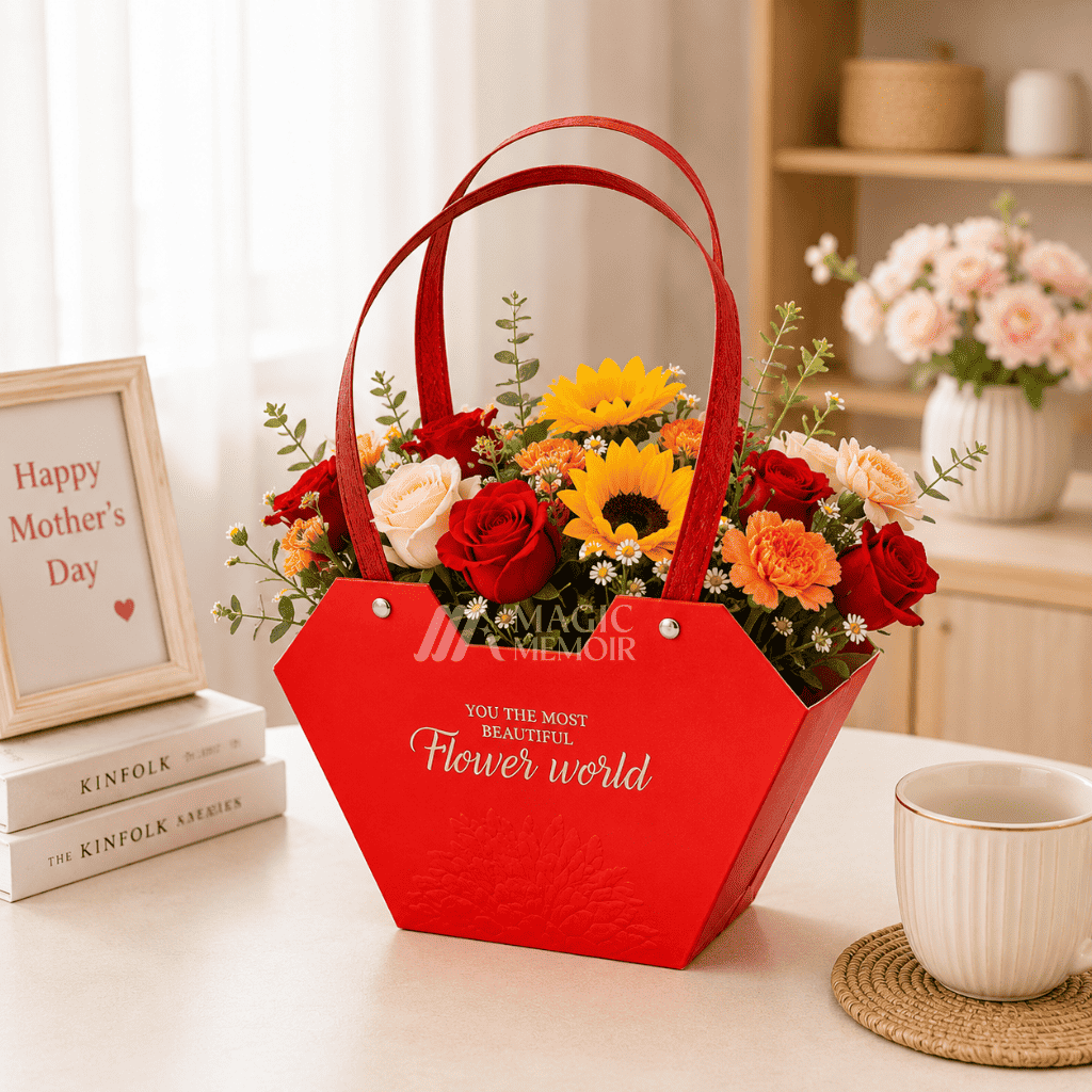 Flower Gift Bag 9x5"
