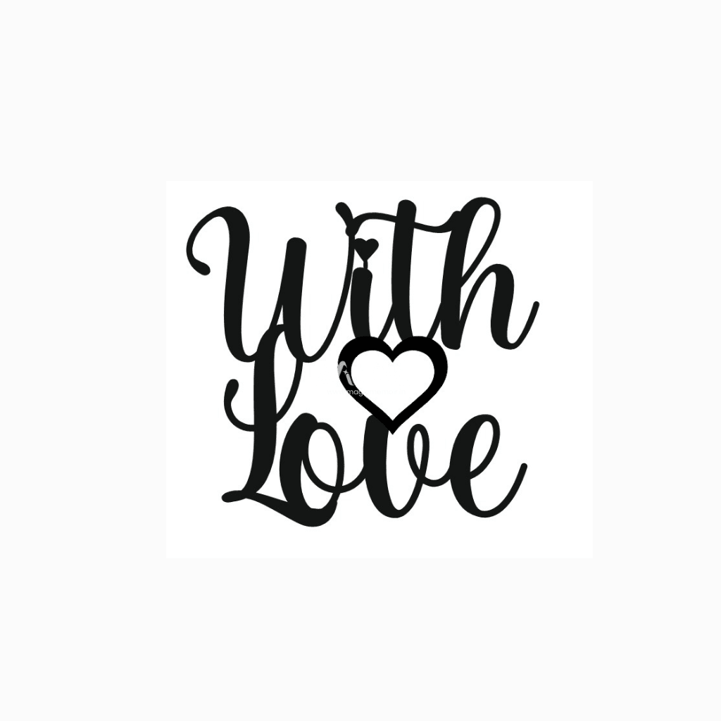 Acrylic Toppers - " With Love " - Magic Memoir