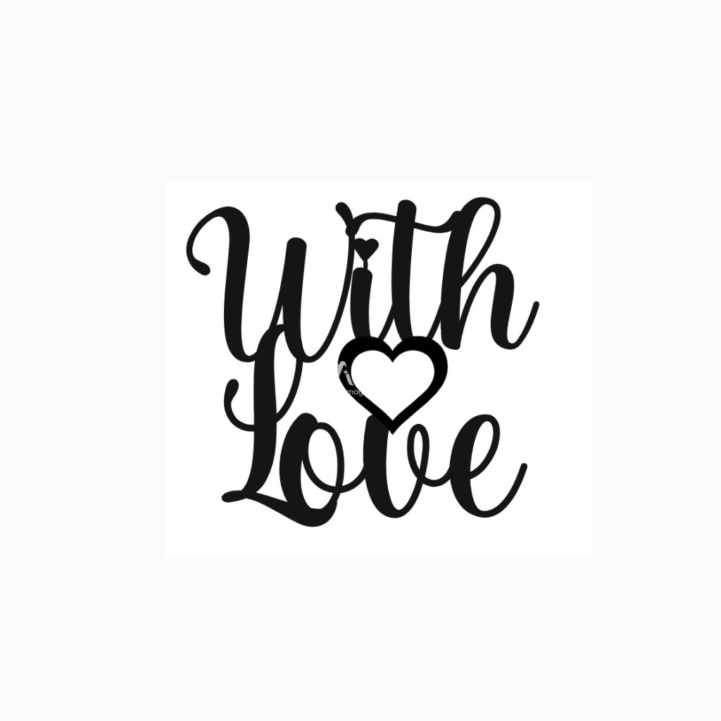 Acrylic Toppers - "  With Love "