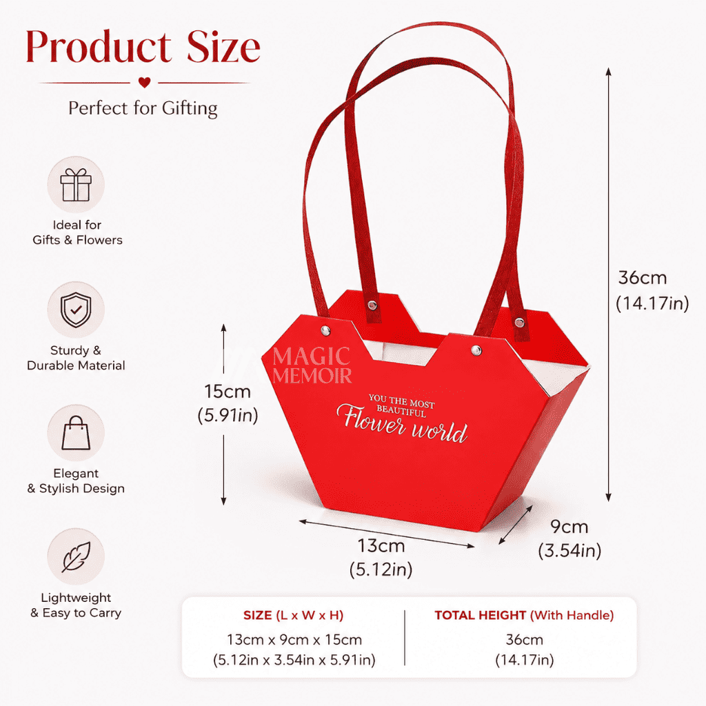 Flower Gift Bag 9x5"