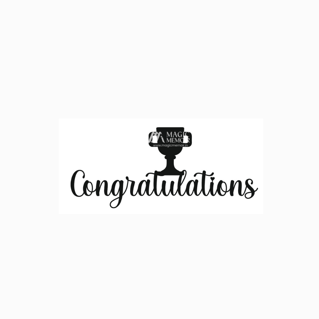 Acrylic Toppers - " Congratulations " - Magic Memoir