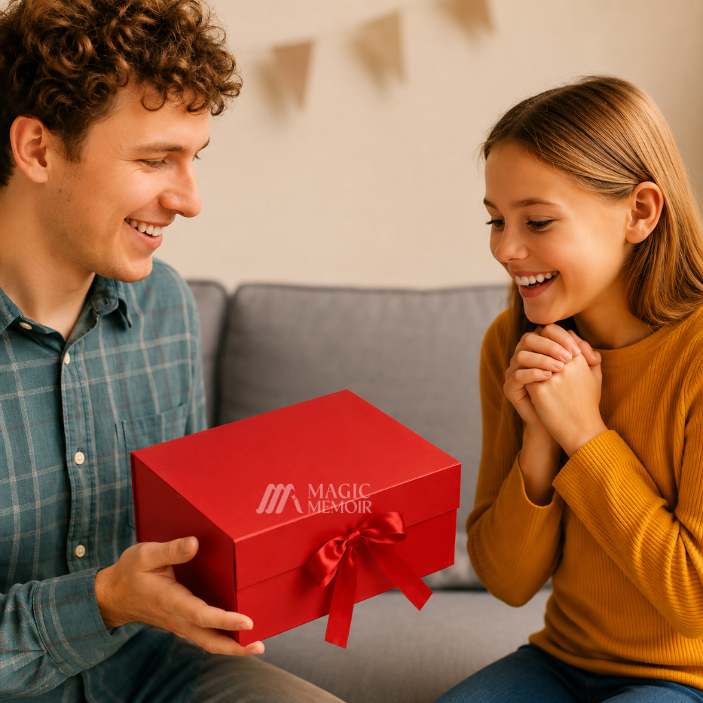 Ribbon Box 10x8x4" - RED