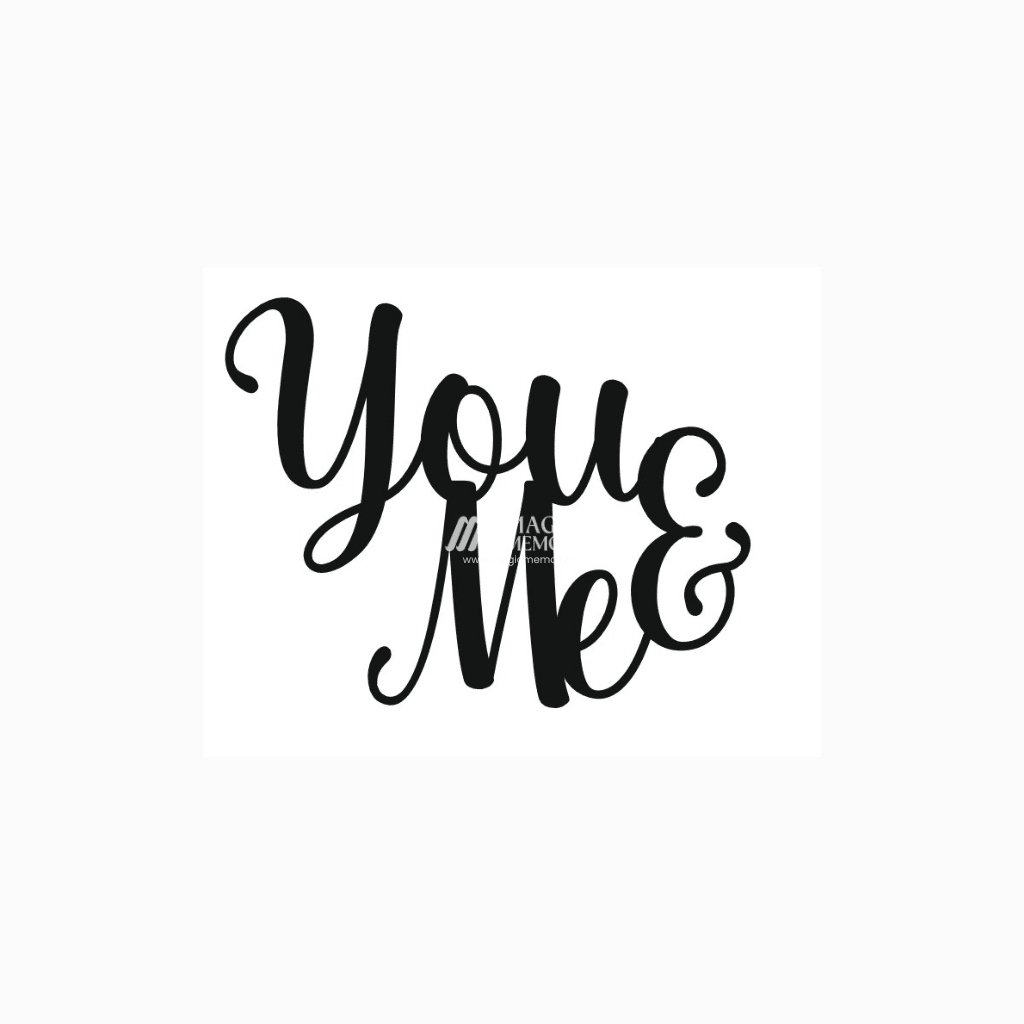 Acrylic Toppers - " You & Me " - Magic Memoir