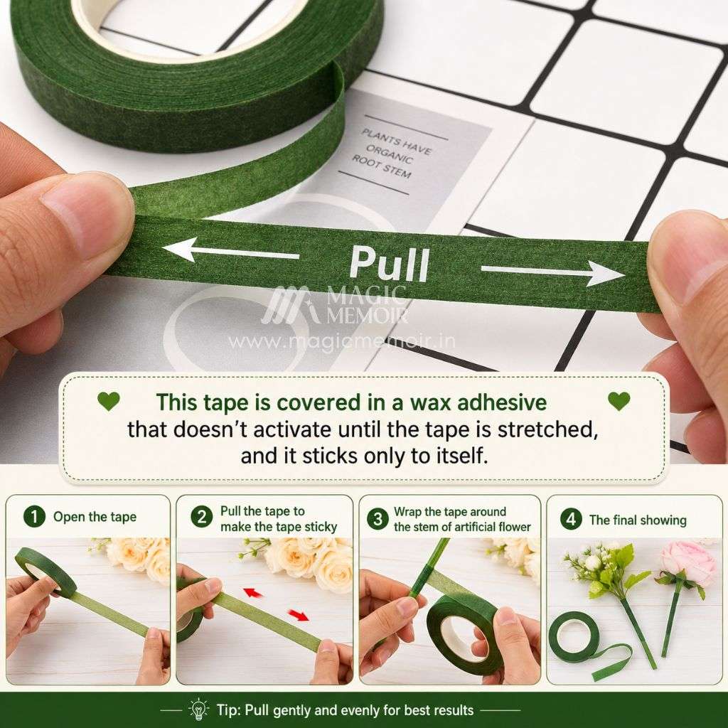 Green Tape for Flower Making 9mtr