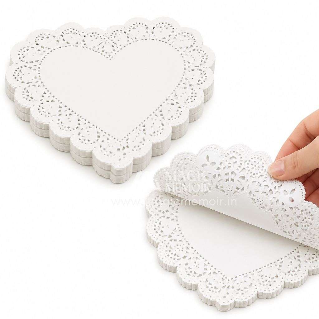 Dollies Paper White Heart 4" – 100 Pieces