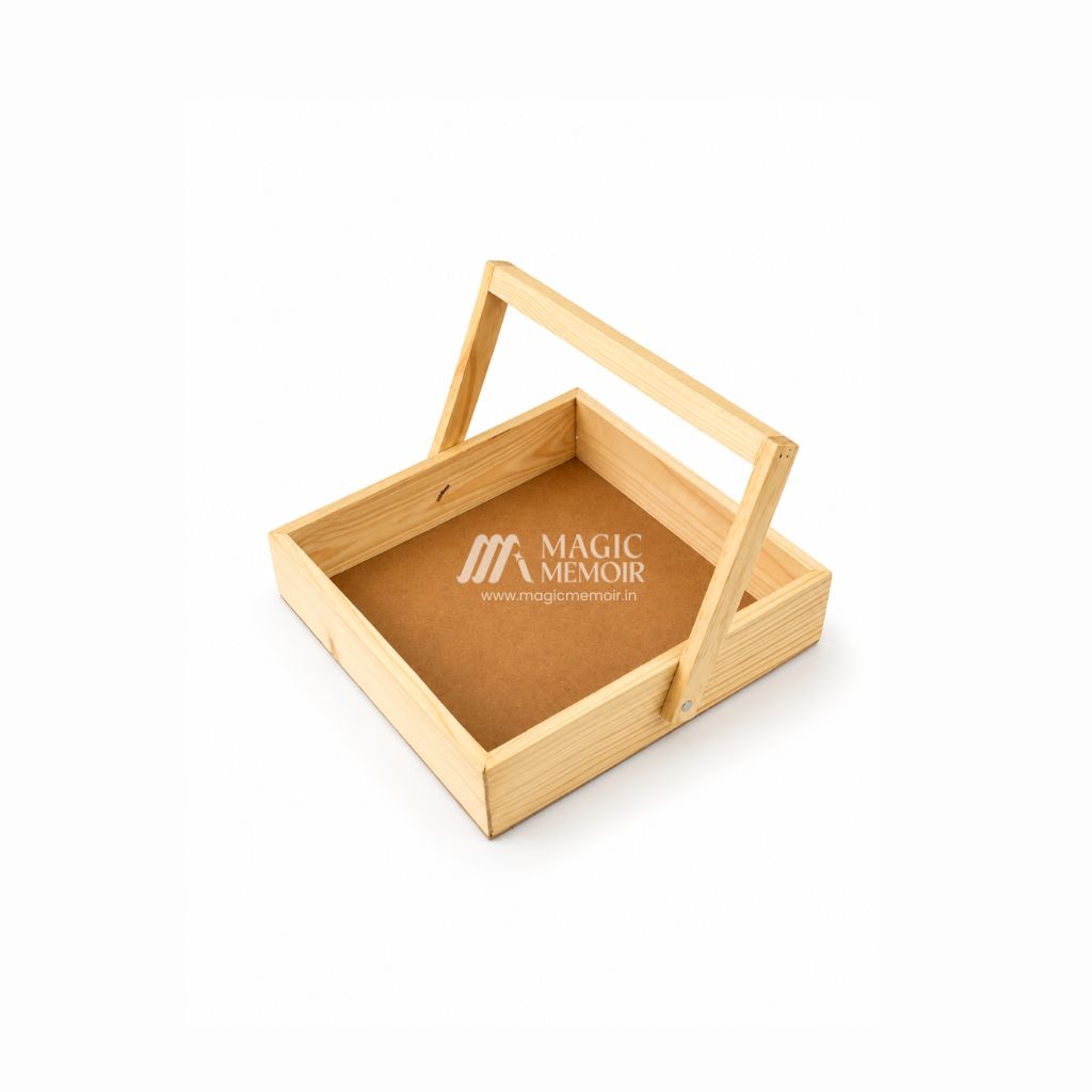 Engagement Wooden Hamper - Square