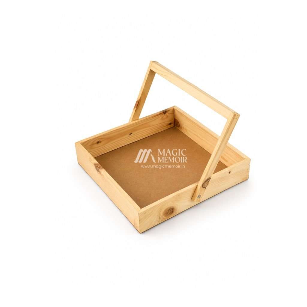 Engagement Wooden Hamper - Square - Magic Memoir