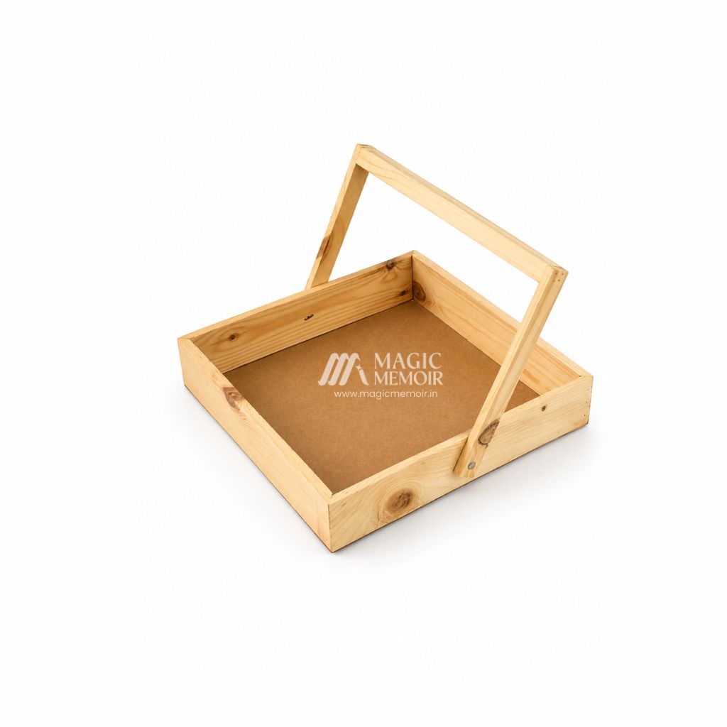 Engagement Wooden Hamper - Square