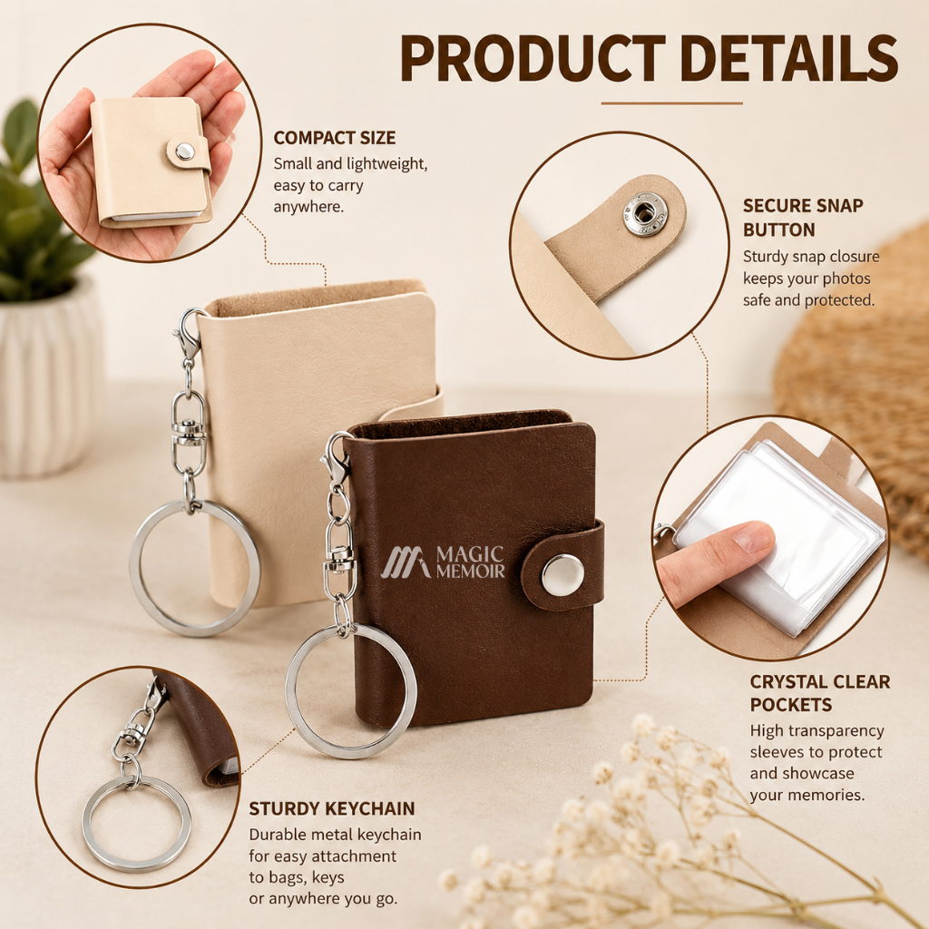 Mini UV Leather Keychain