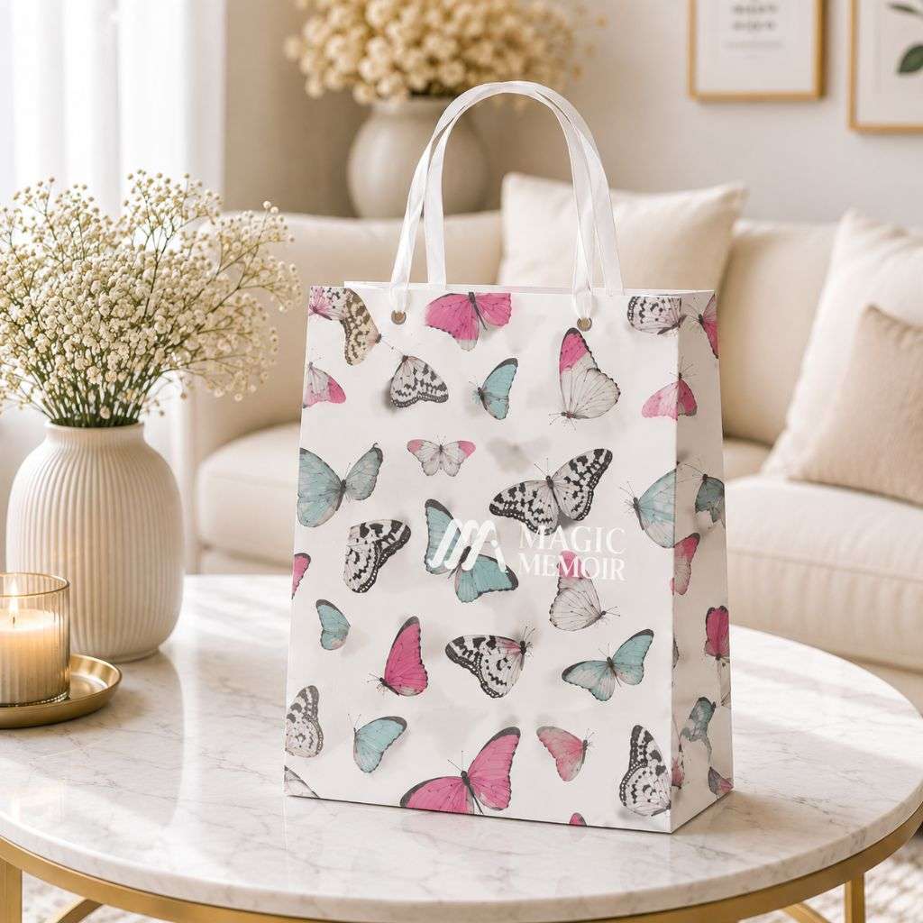 PVC Hamper Bag – Butterfly Print 10"