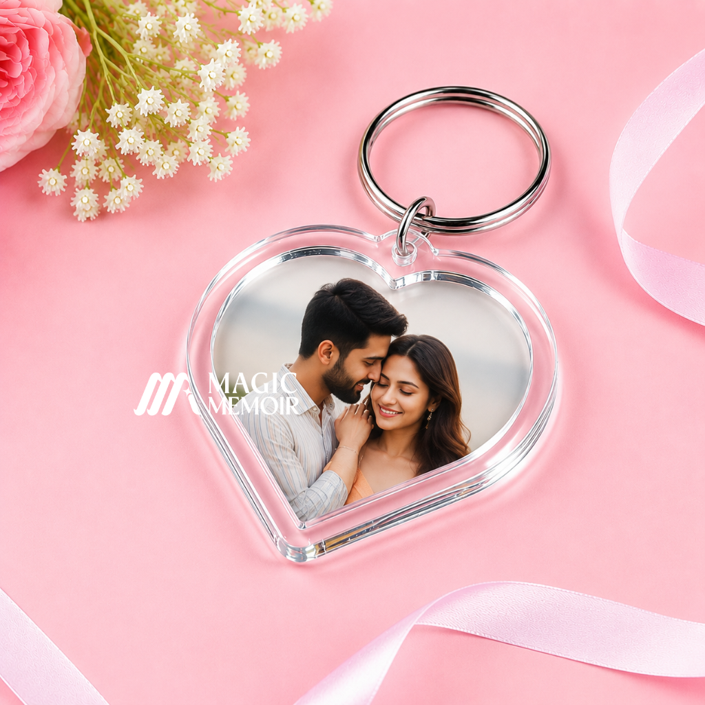 Acrylic Heart Keychain