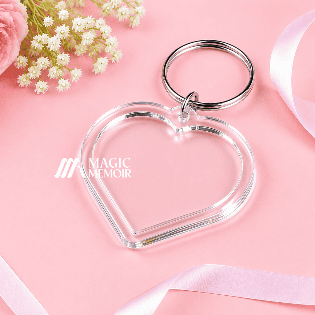 Acrylic Heart Keychain