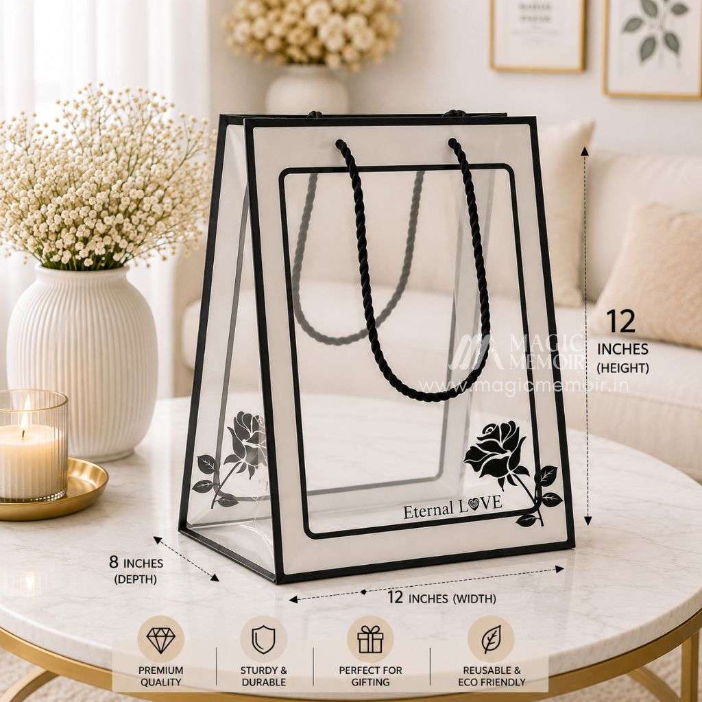 PVC Hamper Bag Window Black - MM 623