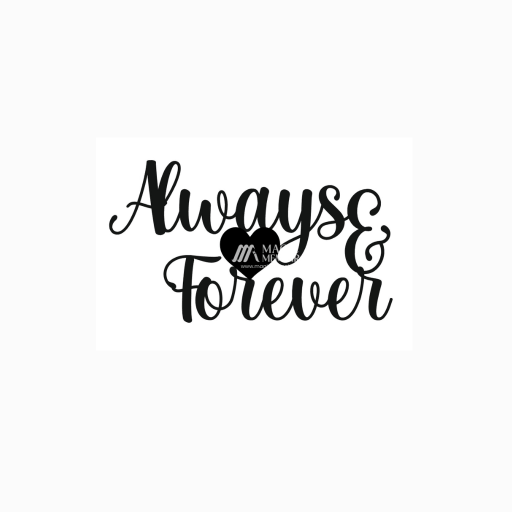 Acrylic Toppers - " Always Forever " - Magic Memoir