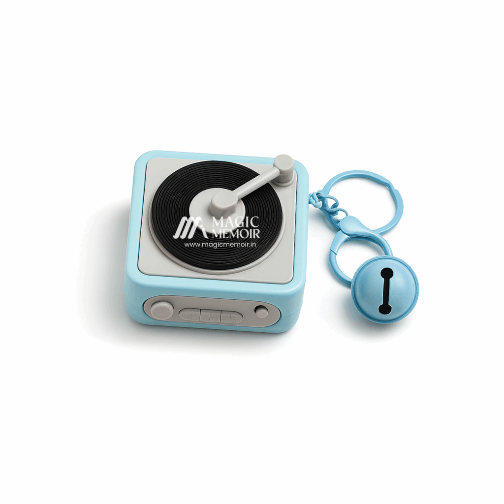 Retro Recorder Keychain – Gramophone Style