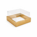 Gold Transparent Hamper Box - 12x12"