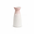 Minimal Gradient Ceramic Vase – Pink & White