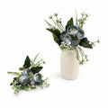 Artificial Flower Bunch - Blue Rose Design
