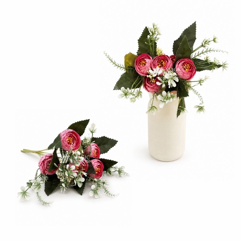 Artificial Flower Bunch - Pink Rose